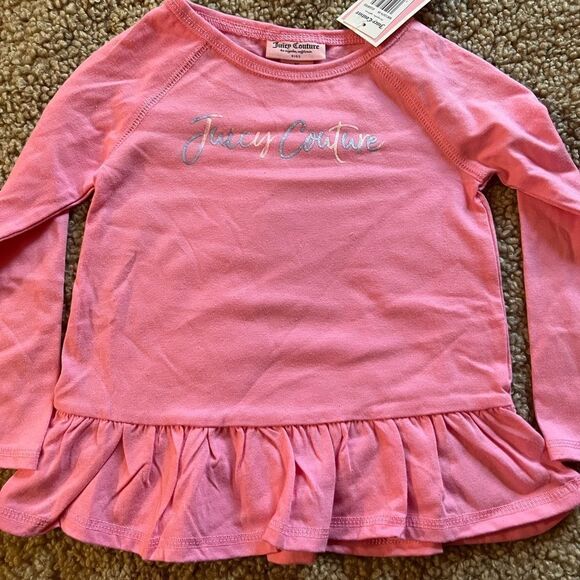 Juicy Couture Other - Juicy Couture Girls Pink Peplum Top Sz 3T
